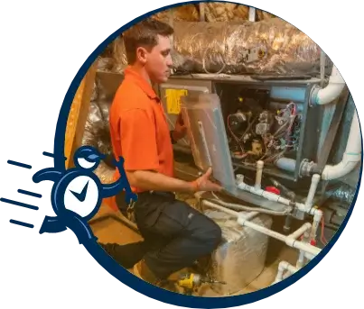 hvac technician performing furnace tune-up